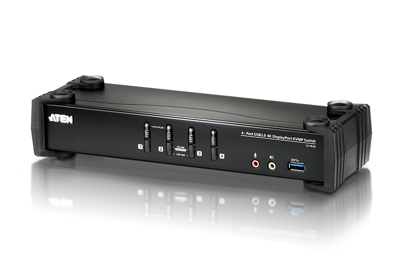 CS1924 – 4-Port USB 3.0 4K DisplayPort KVMP™ Switch (Cables included ...