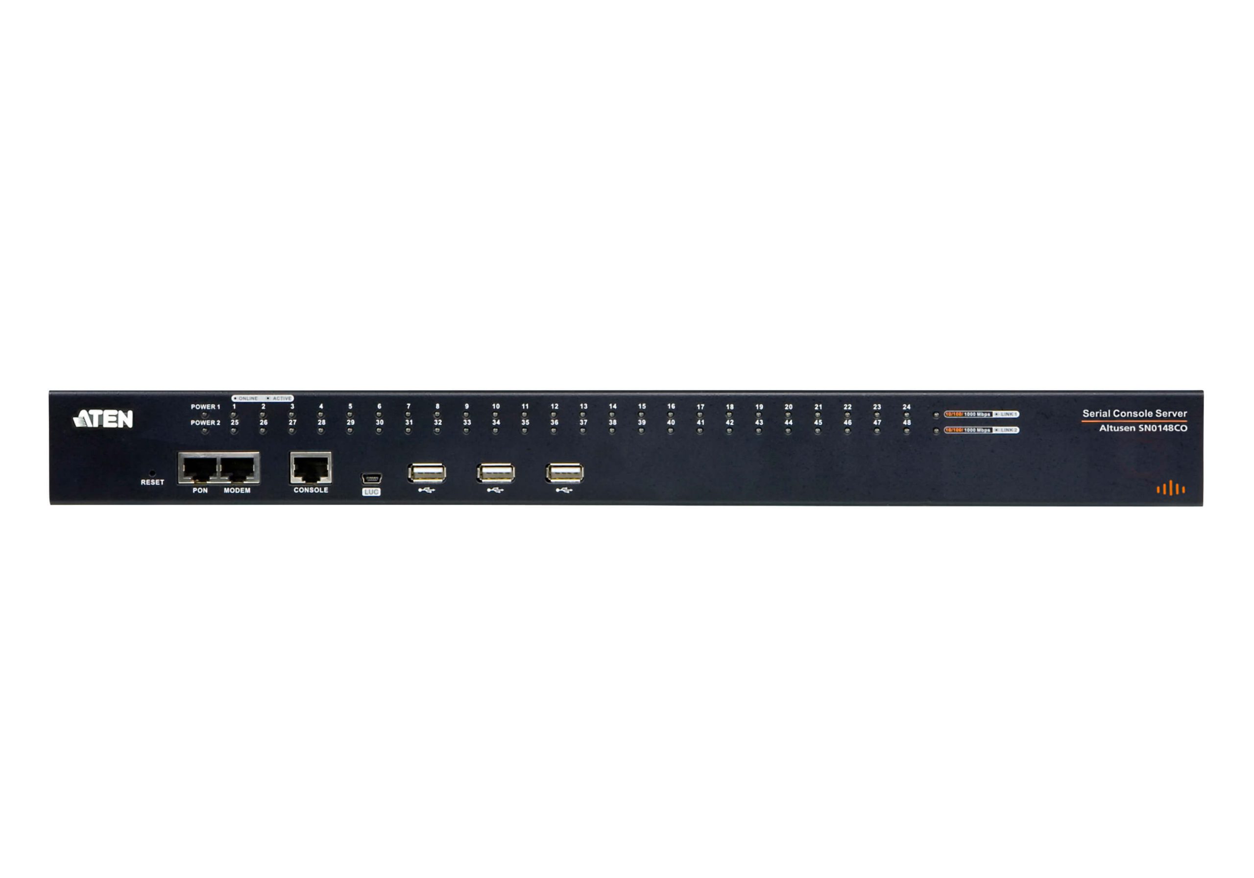 SN0148CO -48-Port Serial Console Server with Dual Power/LAN – ATEN VIETNAM